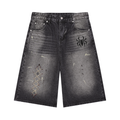 Men’s Vintage Wash Wide Leg Denim Shorts