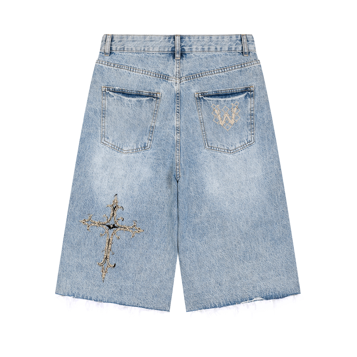 Black Widow baggy Denim Shorts