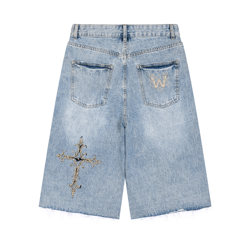 Black Widow baggy Denim Shorts
