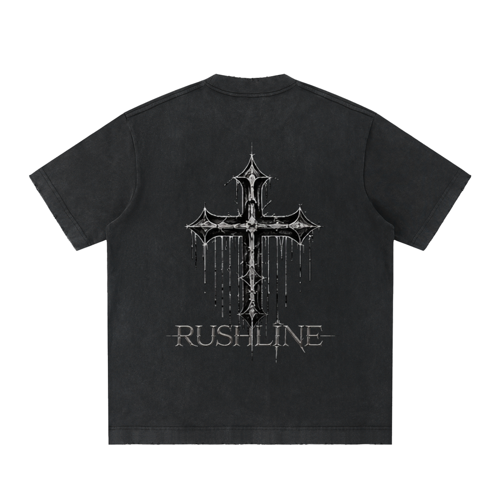 Heavyweight Vintage Washed Frayed T-Shirt
