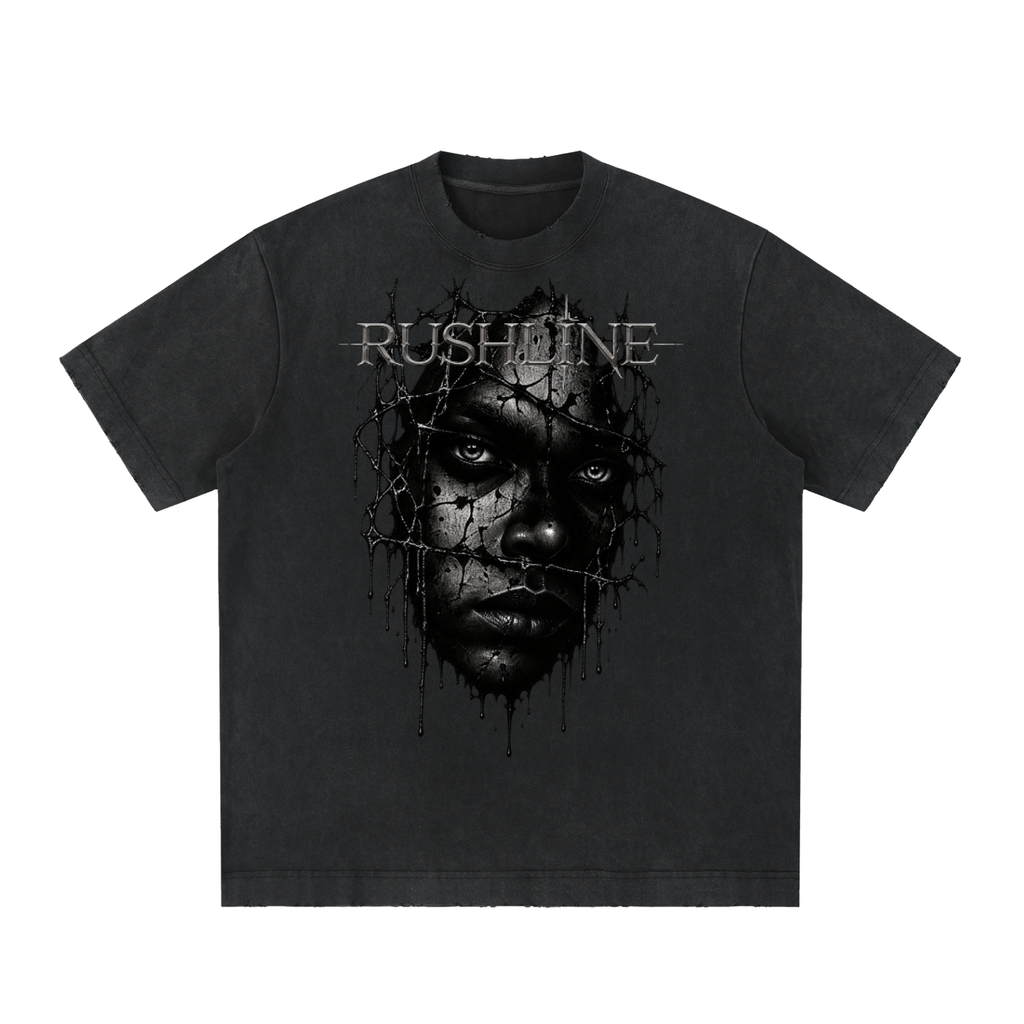 Heavyweight Vintage Washed Frayed T-Shirt