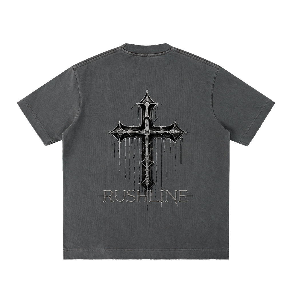 Heavyweight Vintage Washed Frayed T-Shirt
