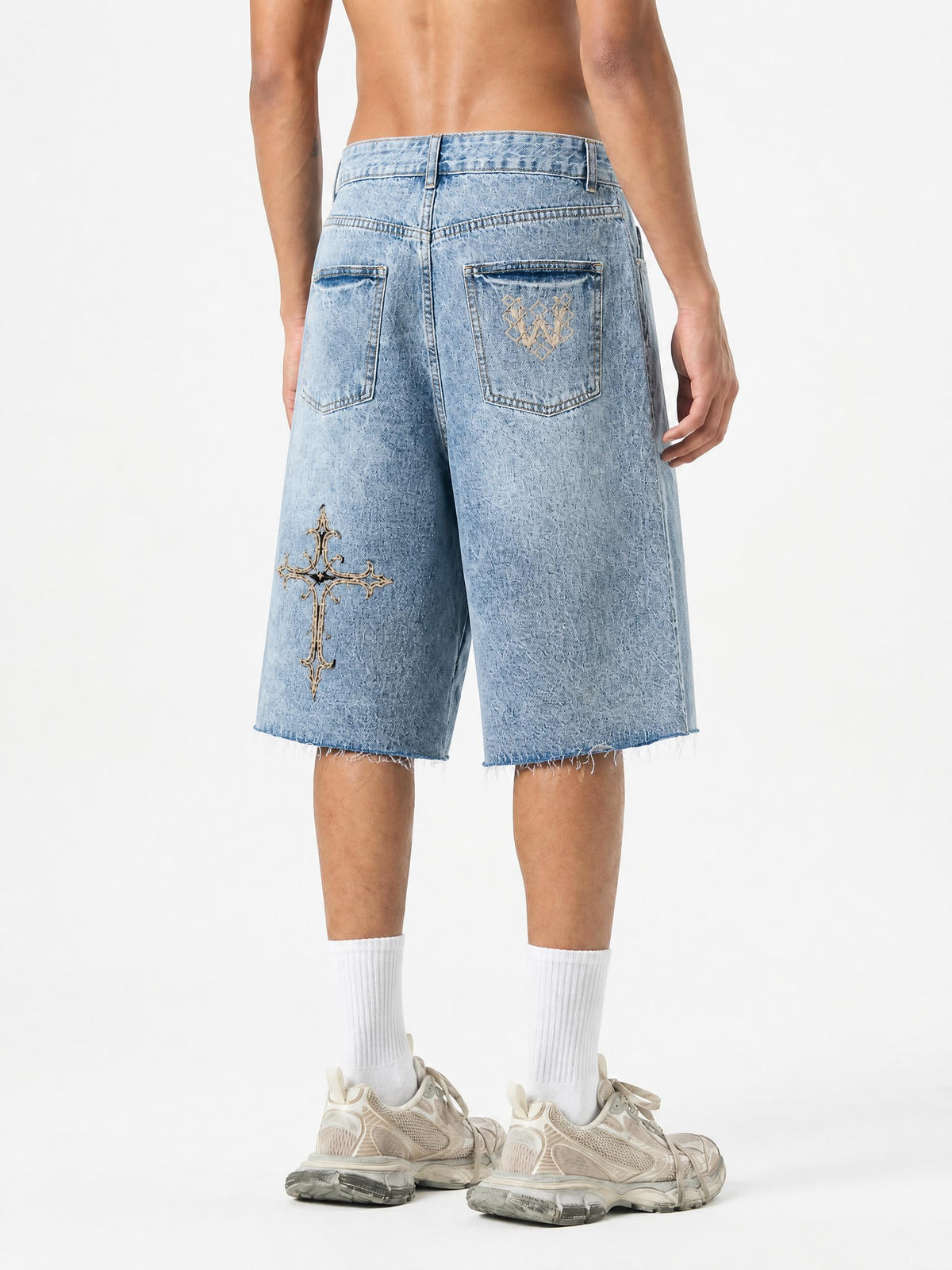 Black Widow baggy Denim Shorts