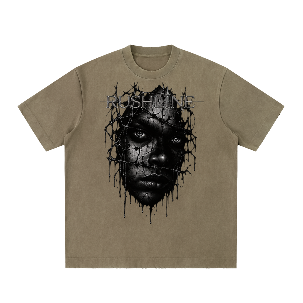 Heavyweight Vintage Washed Frayed T-Shirt